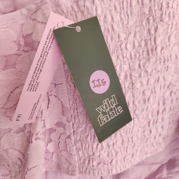 Wild Fable Womens Size Small Light Violet Thin Strap Lace cropped Corset Top NWT - Picture 4 of 4